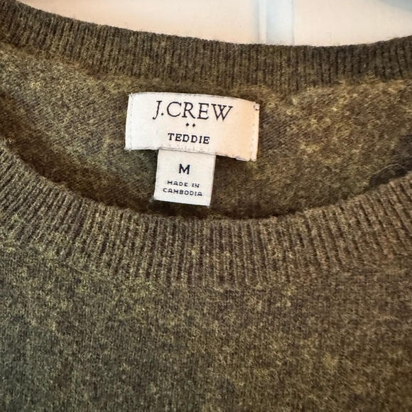 J.Crew Teddie Olive Knit Top - Picture 3 of 3